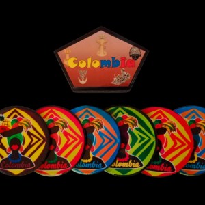 Set de 6 posavasos de madera